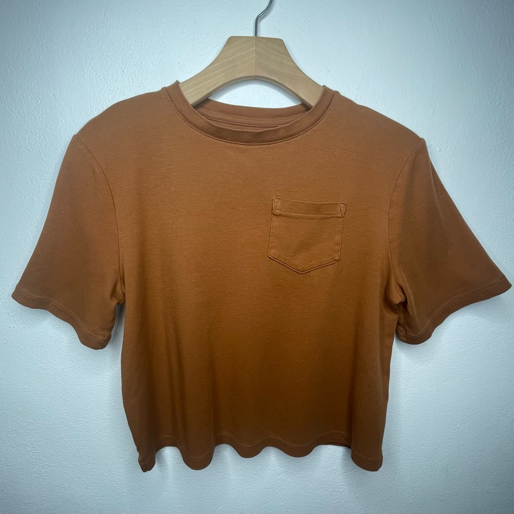 A New Day Women’s Cotton T-Shirt Short Sleeve w/ Chest / Front Pocket X-Small